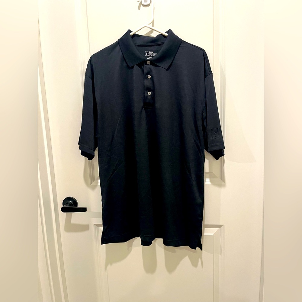 PGA Tour Men's Black Polo Shirt